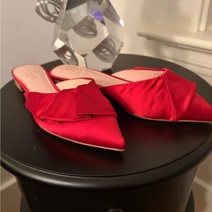 Kate Spade Faryn Red Satin Ballet - Size 8.5